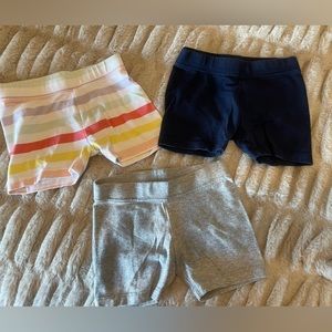 3 pairs of cartwheel shorts